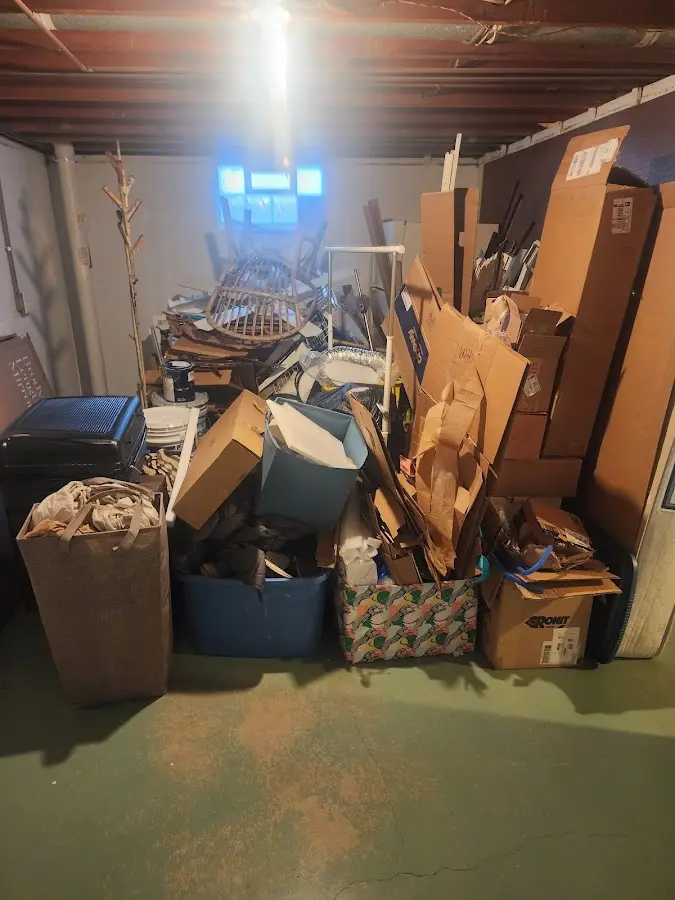 Roll-off dumpster container at job site for Yard Waste Dumpster Rental in Williamstown